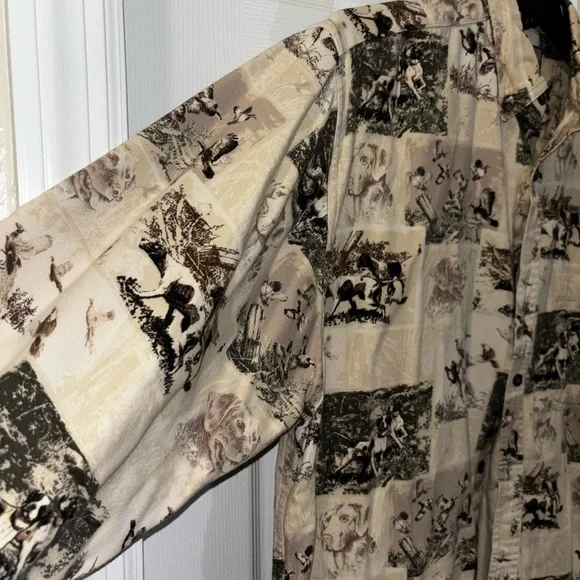 Woods & Water Outfitters Men's Dog Pheasant Long Sleeve Hunting Shirt Size L - Picture 4 of 7